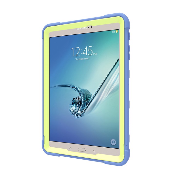 Shock Proof Anti-dust Hybrid TPU + PC Protective Shell with Kickstand for Samsung Galaxy Tab S2 9.7 T810 T815 - Blue / Green-4
