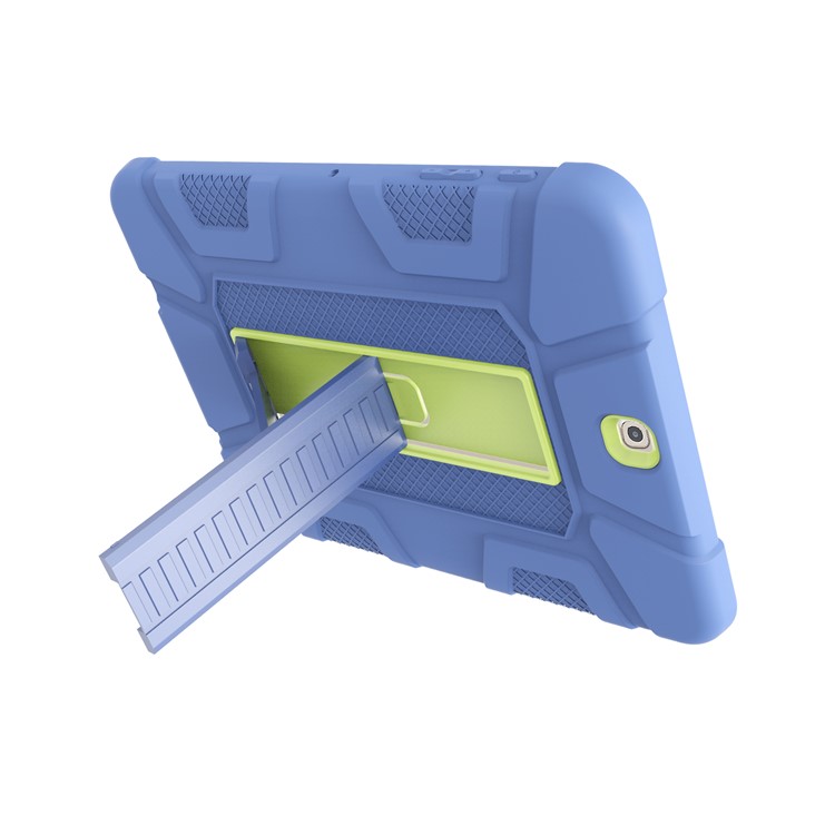 Shock Proof Anti-dust Hybrid TPU + PC Protective Shell with Kickstand for Samsung Galaxy Tab S2 9.7 T810 T815 - Blue / Green-5