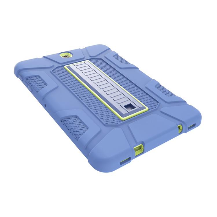 Shock Proof Anti-dust Hybrid TPU + PC Protective Shell with Kickstand for Samsung Galaxy Tab S2 9.7 T810 T815 - Blue / Green-7