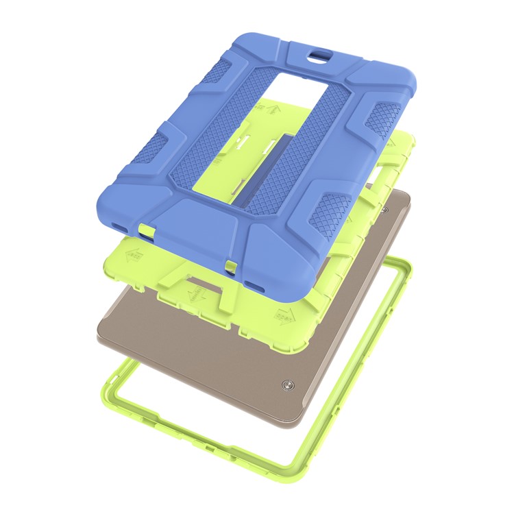 Shock Proof Anti-dust Hybrid TPU + PC Protective Shell with Kickstand for Samsung Galaxy Tab S2 9.7 T810 T815 - Blue / Green-8