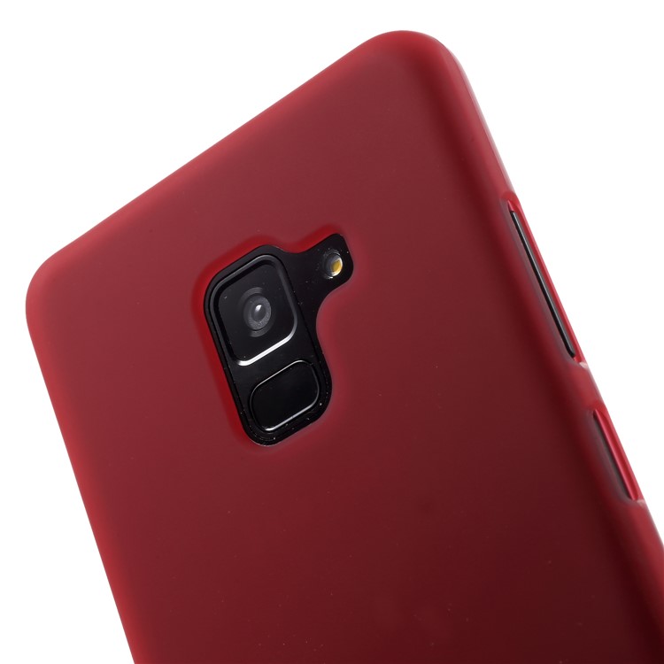 100Pcs/Set Double-Sided Matte TPU Back Cover for Samsung Galaxy A8 (2018) - Red-5