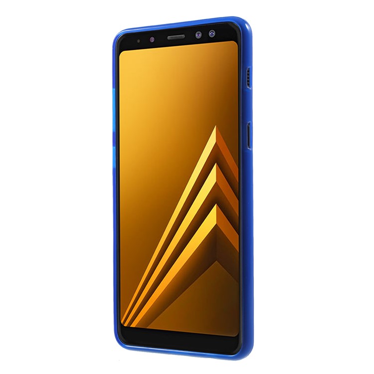 100Pcs/Set Double-Sided Matte TPU Back Phone Case for Samsung Galaxy A8 (2018) - Blue-2