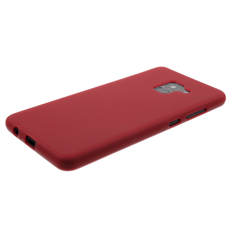 100Pcs/Set Double-Sided Matte Soft TPU Shell for Samsung Galaxy A8+ (2018) - Red-4
