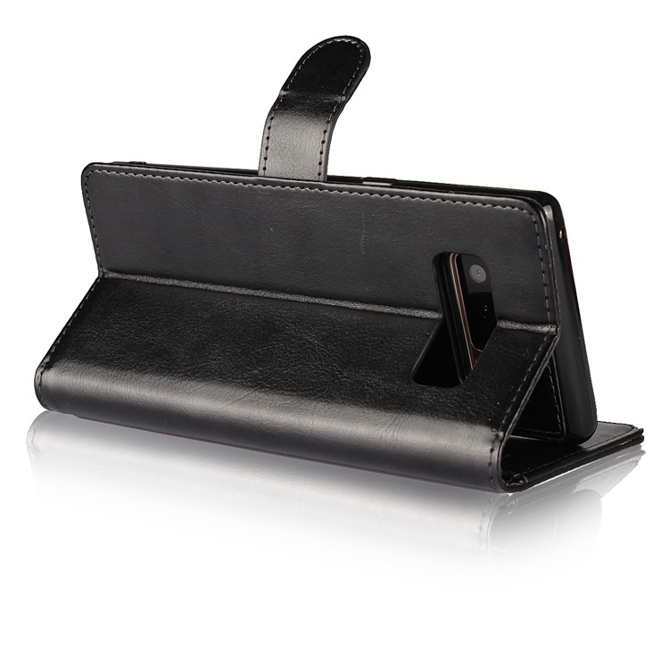 Crazy Horse Texture 2 in 1 Wallet Stand Leather Case for Samsung Galaxy Note 8 N950 - Black-8