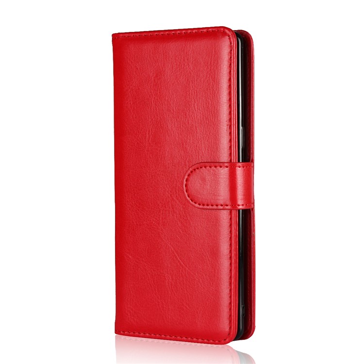 Crazy Horse Texture 2 in 1 Wallet Stand Leather Cover for Samsung Galaxy Note 8 N950 - Red-4