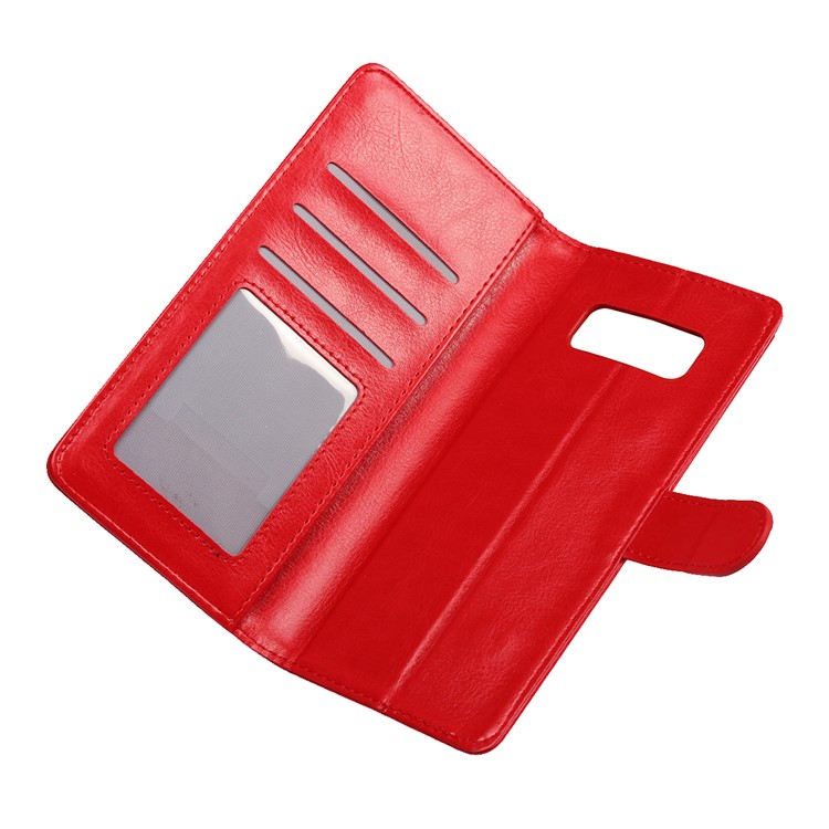 Crazy Horse Texture 2 in 1 Wallet Stand Leather Cover for Samsung Galaxy Note 8 N950 - Red-8