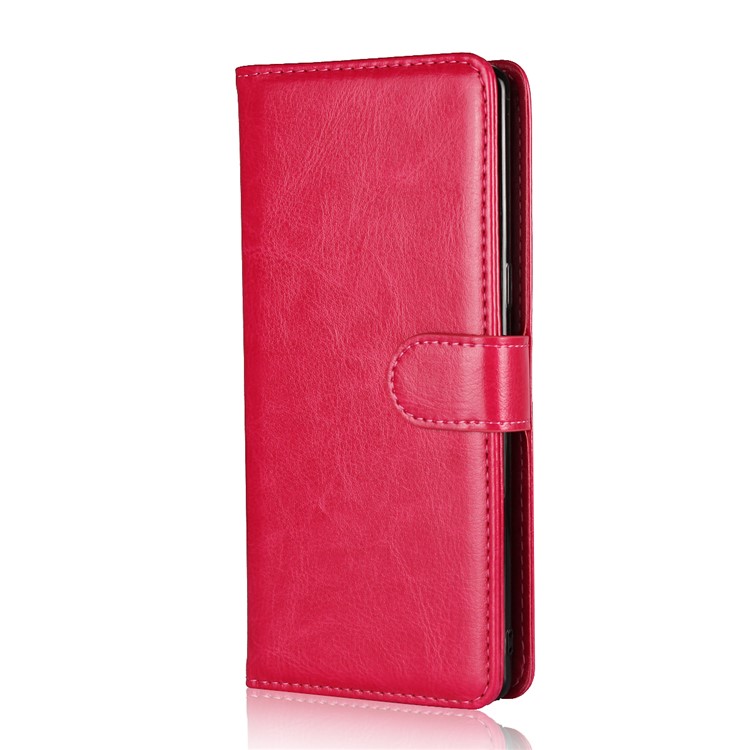 Crazy Horse Texture 2 in 1 Wallet Stand Leather Shell for Samsung Galaxy Note 8 N950 - Rose-5