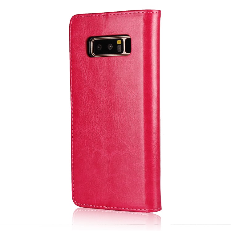 Crazy Horse Texture 2 in 1 Wallet Stand Leather Shell for Samsung Galaxy Note 8 N950 - Rose-6