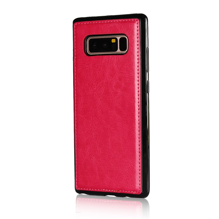 Crazy Horse Texture 2 in 1 Wallet Stand Leather Shell for Samsung Galaxy Note 8 N950 - Rose-7