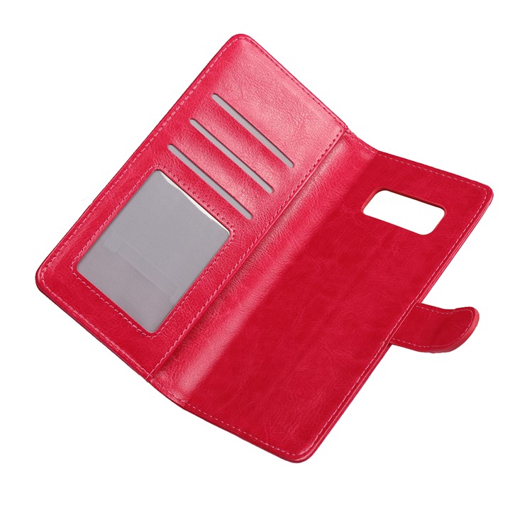 Crazy Horse Texture 2 in 1 Wallet Stand Leather Shell for Samsung Galaxy Note 8 N950 - Rose-9