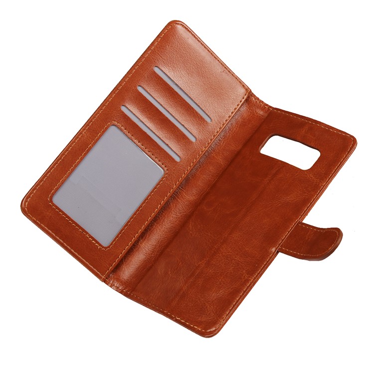 Crazy Horse Texture 2 in 1 Wallet Leather Mobile Case for Samsung Galaxy Note 8 N950 - Brown-10