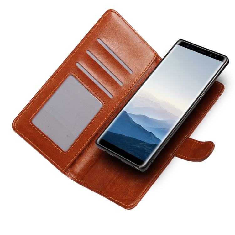 Crazy Horse Texture 2 in 1 Wallet Leather Mobile Case for Samsung Galaxy Note 8 N950 - Brown-4