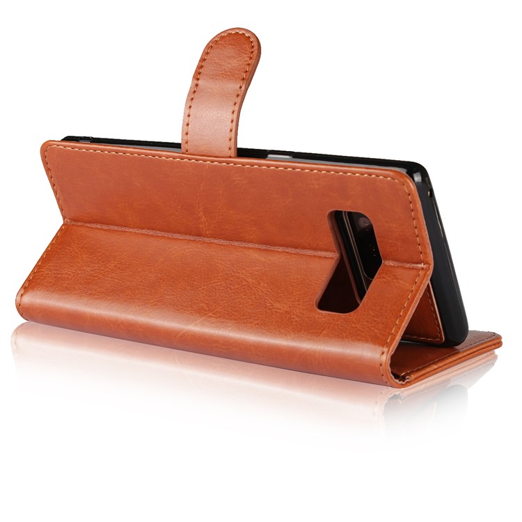 Crazy Horse Texture 2 in 1 Wallet Leather Mobile Case for Samsung Galaxy Note 8 N950 - Brown-8