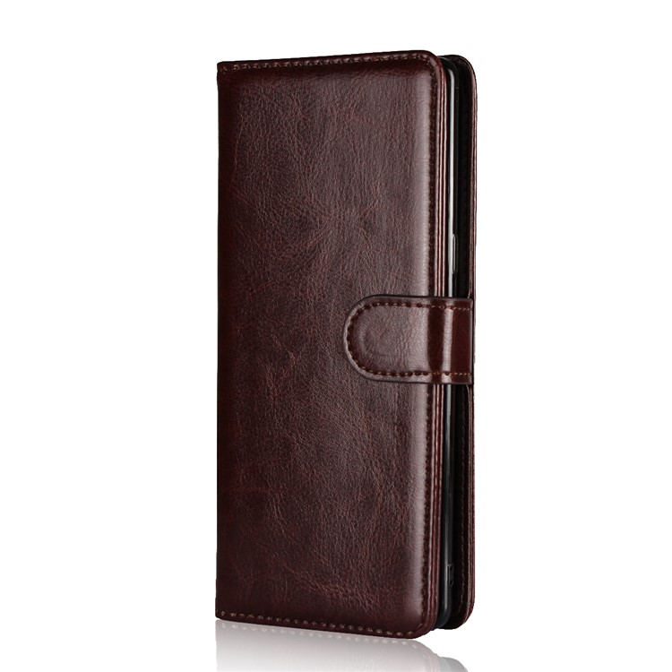 Crazy Horse Texture 2 in 1 Wallet Leather Cover Case for Samsung Galaxy Note 8 N950 - Coffee-5