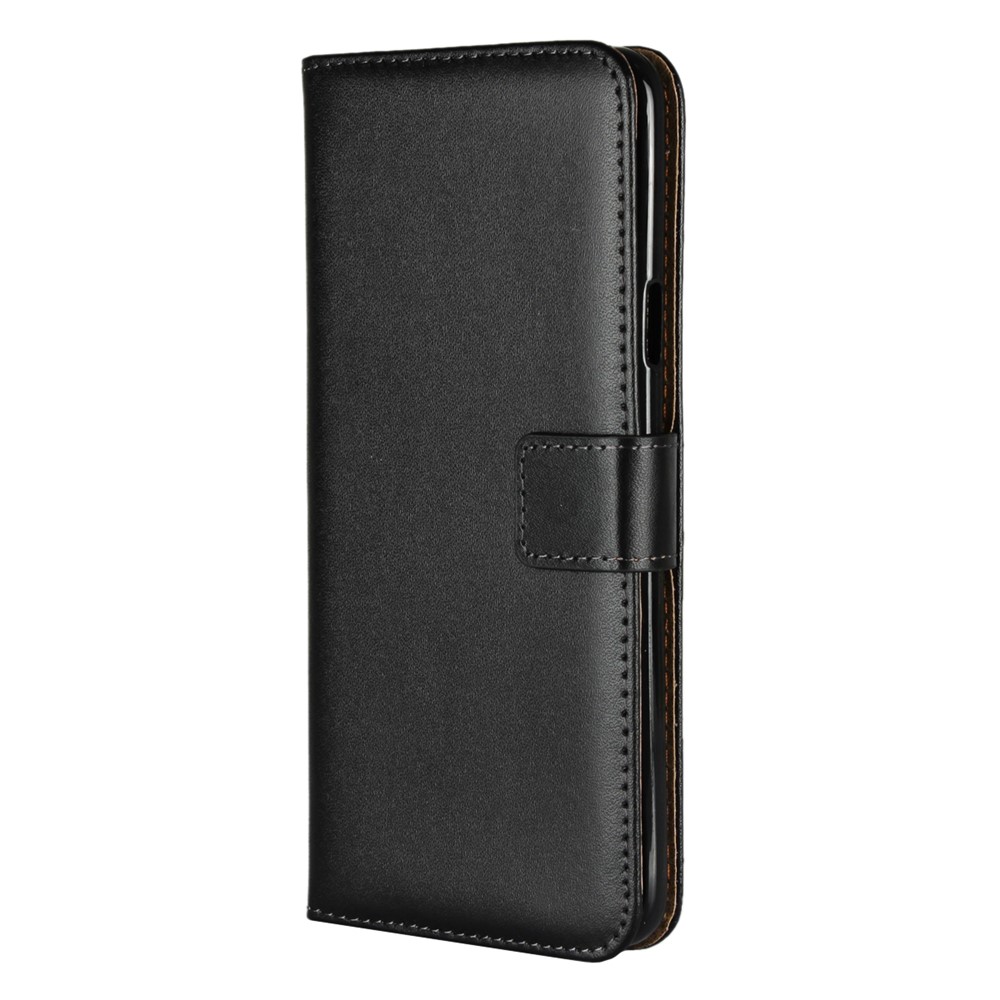 Split Leather Wallet Stand Mobile Phone Case for Samsung Galaxy S9 Plus SM-G965 - Black-2