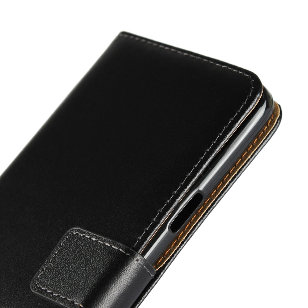 Split Leather Wallet Stand Mobile Phone Case for Samsung Galaxy S9 Plus SM-G965 - Black-8