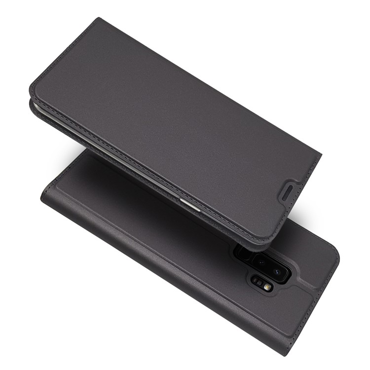 Magnetic Adsorption Stand Leather Card Holder Phone Case for Samsung Galaxy S9 Plus SM-G965 - Black-2
