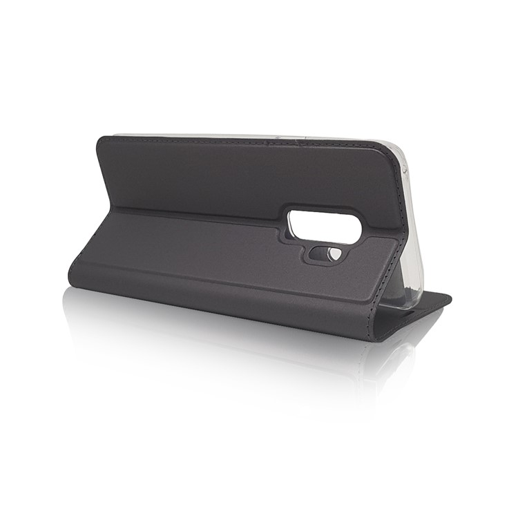 Magnetic Adsorption Stand Leather Card Holder Phone Case for Samsung Galaxy S9 Plus SM-G965 - Black-6