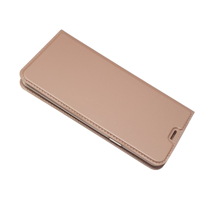Magnetic Adsorption Card Holder Leather Flip Stand Phone Cover for Samsung Galaxy S9+ SM-G965 - Rose Gold-3