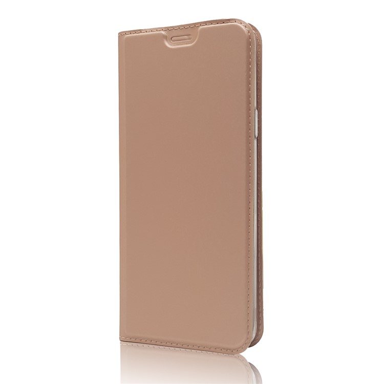 Magnetic Adsorption Card Holder Leather Flip Stand Phone Cover for Samsung Galaxy S9+ SM-G965 - Rose Gold-7