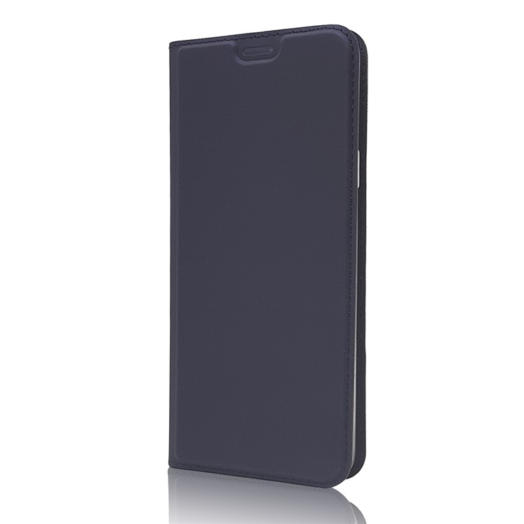 Magnetic Adsorption Card Slot Stand Leather Mobile Casing for Samsung Galaxy S9+ SM-G965 - Dark Blue-7