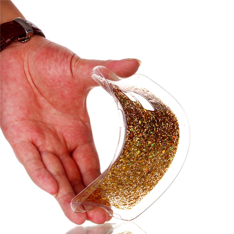 Glitter Sequins Glossy Acrylic + TPU Combo Case for Samsung Galaxy S9 SM-G960 - Gold-3