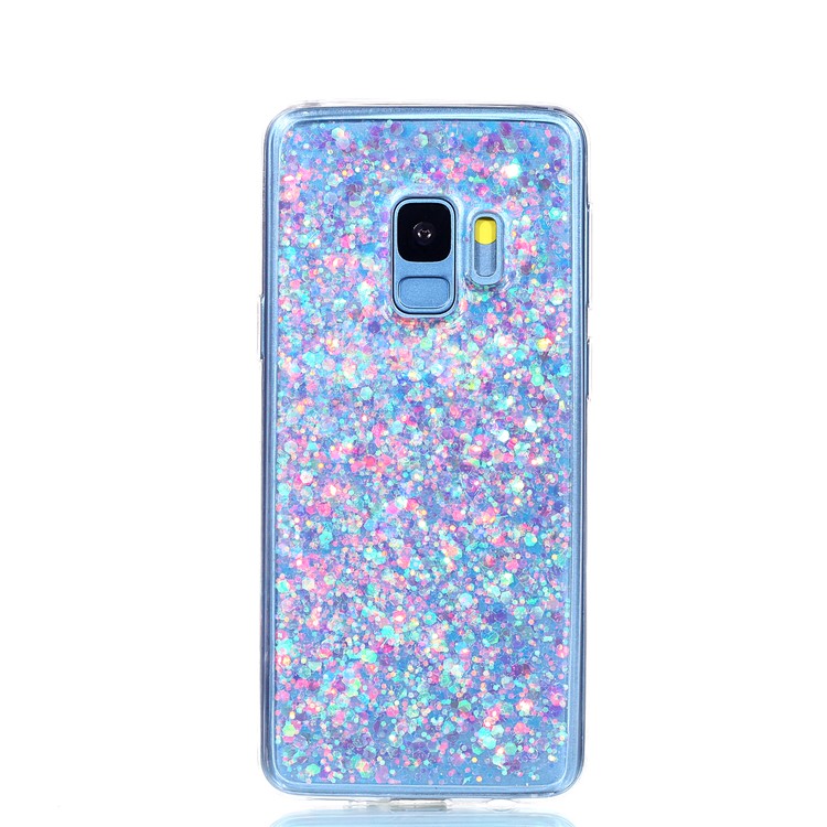 Glitter Sequins Glossy Acrylic + TPU Hybrid Mobile Phone Case for Samsung Galaxy S9 SM-G960 - Mixture-2