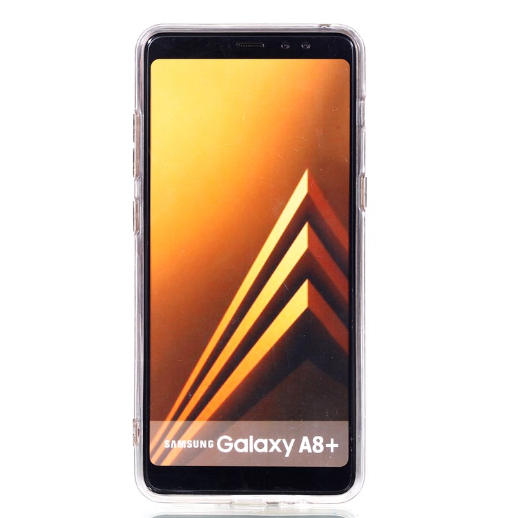 Glitter Sequins Glossy Acrylic + TPU Combo Case for Samsung Galaxy A8+ (2018) - Gold-7