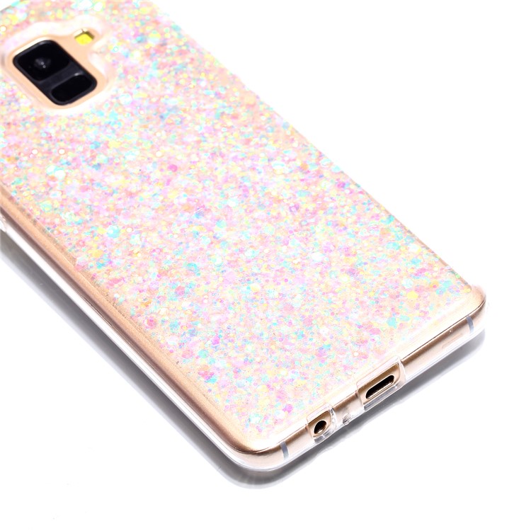 Glitter Sequins Glossy Acrylic + TPU Hybrid Mobile Phone Case for Samsung Galaxy A8+ (2018) - Mixture-4