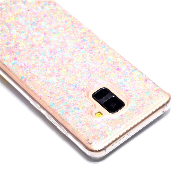 Glitter Sequins Glossy Acrylic + TPU Hybrid Mobile Phone Case for Samsung Galaxy A8+ (2018) - Mixture-5