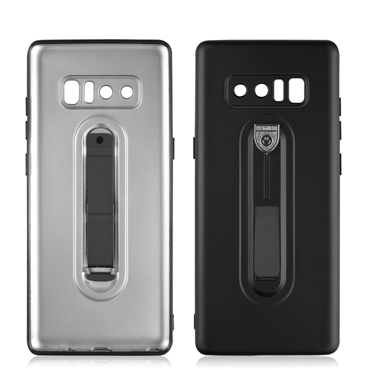 Shockproof Matte TPU Sliding Kickstand Phone Case for Samsung Galaxy Note 8 SM-N950 - Black-2