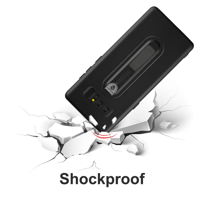 Shockproof Matte TPU Sliding Kickstand Phone Case for Samsung Galaxy Note 8 SM-N950 - Black-7