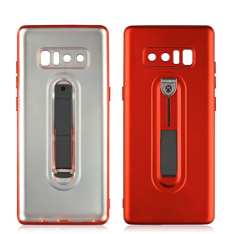 Shockproof Matte TPU Sliding Kickstand Phone Shell for Samsung Galaxy Note 8 SM-N950 - Red-2