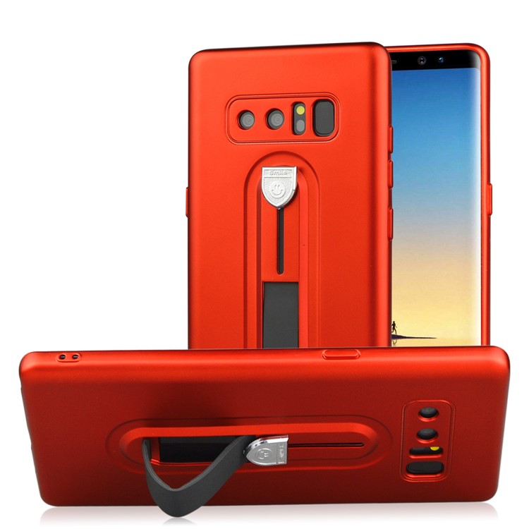Shockproof Matte TPU Sliding Kickstand Phone Shell for Samsung Galaxy Note 8 SM-N950 - Red-4