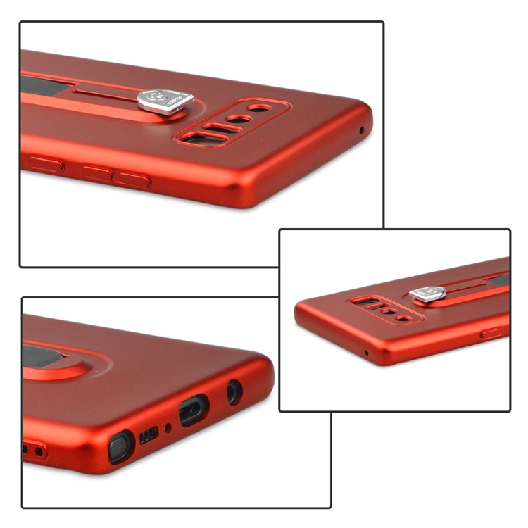 Shockproof Matte TPU Sliding Kickstand Phone Shell for Samsung Galaxy Note 8 SM-N950 - Red-6