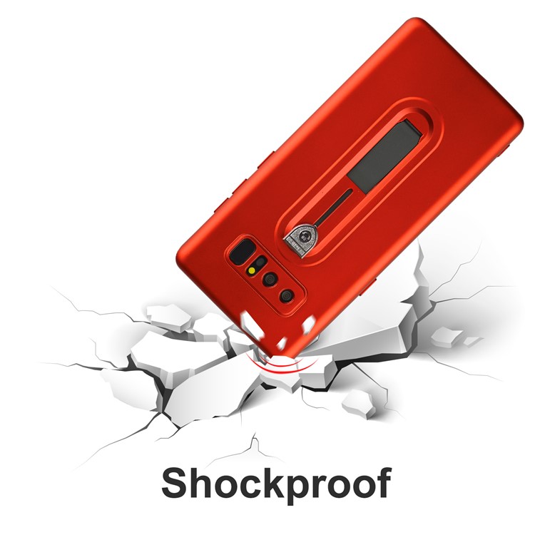 Shockproof Matte TPU Sliding Kickstand Phone Shell for Samsung Galaxy Note 8 SM-N950 - Red-7