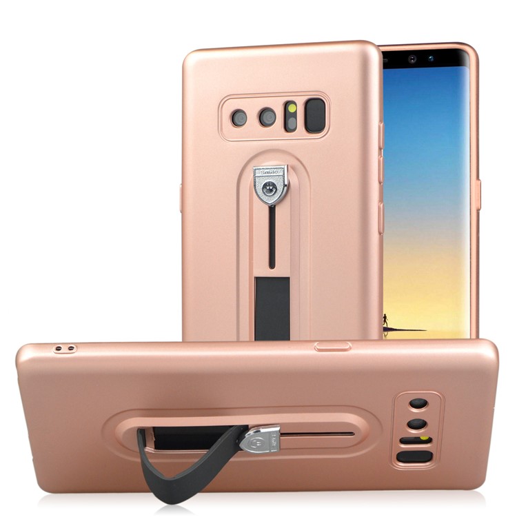 Shockproof Matte TPU Sliding Kickstand Phone Casing for Samsung Galaxy Note 8 SM-N950 - Rose Gold-1