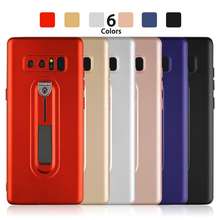 Shockproof Matte TPU Sliding Kickstand Mobile Phone Case for Samsung Galaxy Note 8 SM-N950 - Gold-9