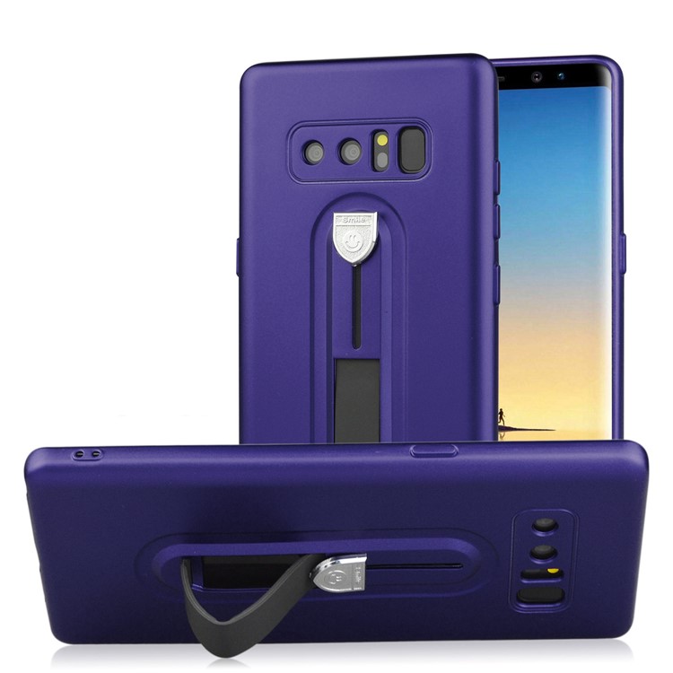 Shockproof Matte TPU Sliding Kickstand Cell Phone Case for Samsung Galaxy Note 8 SM-N950 - Purple-1