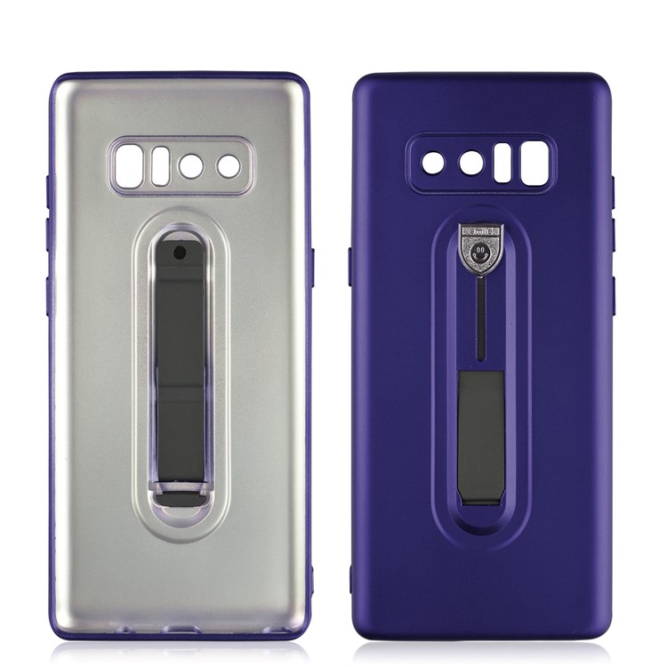 Shockproof Matte TPU Sliding Kickstand Cell Phone Case for Samsung Galaxy Note 8 SM-N950 - Purple-2