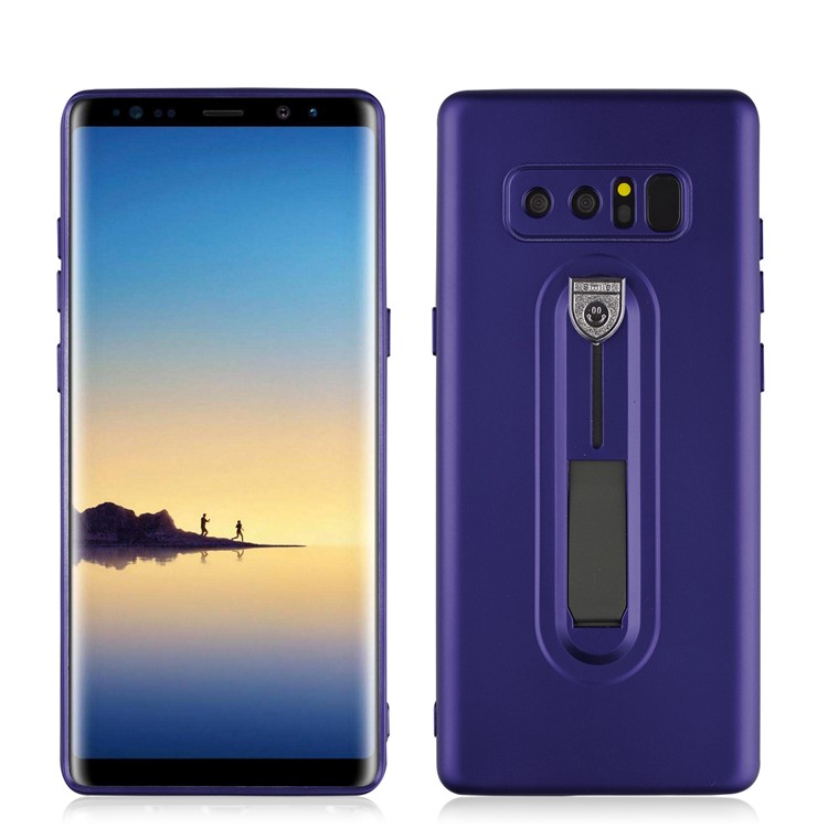 Shockproof Matte TPU Sliding Kickstand Cell Phone Case for Samsung Galaxy Note 8 SM-N950 - Purple-3