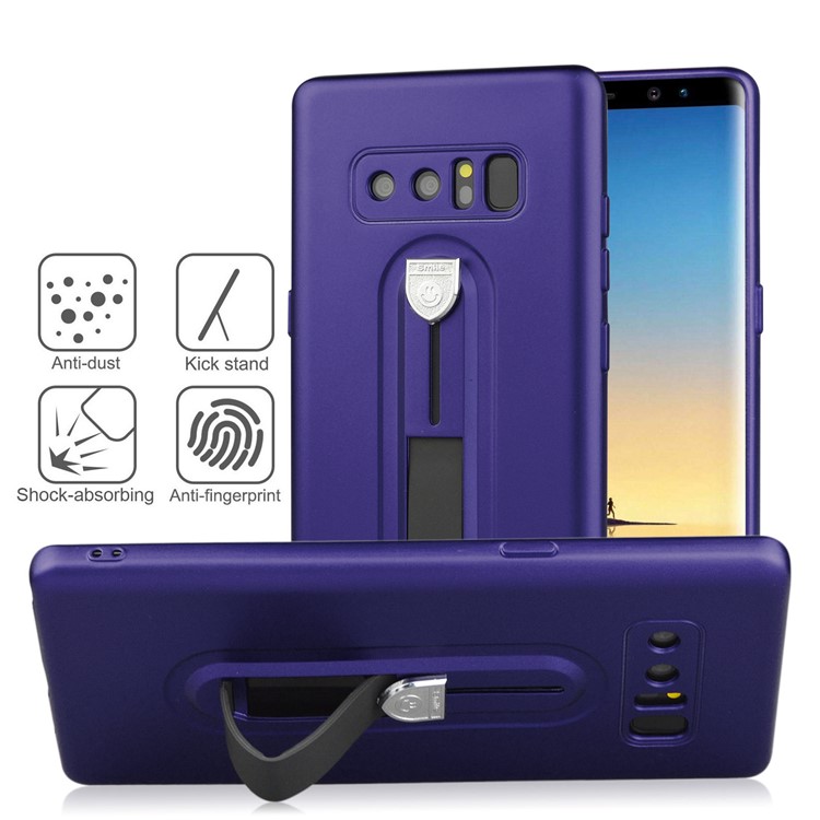 Shockproof Matte TPU Sliding Kickstand Cell Phone Case for Samsung Galaxy Note 8 SM-N950 - Purple-4