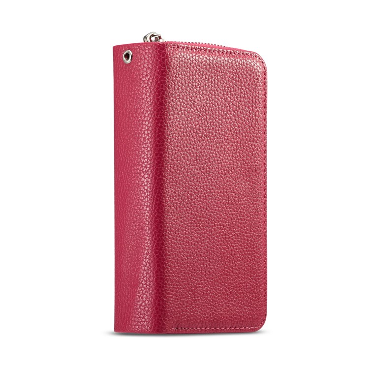 Litchi Texture Detachable 2 in 1 Wallet Leather Phone Case for Samsung Galaxy S9 G960 - Rose-2
