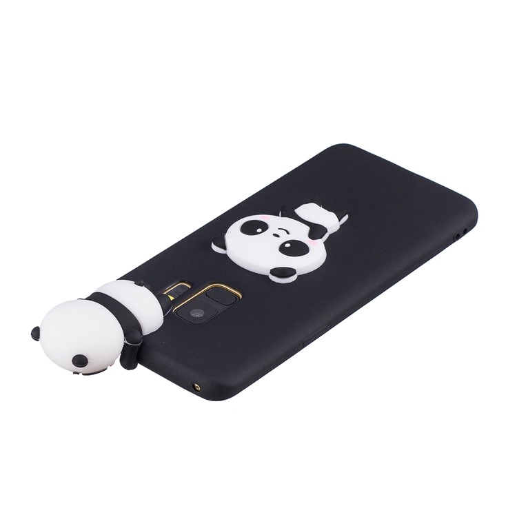 3D Pattern Soft TPU Back Case for Samsung Galaxy S9 G960 - Black Background Panda-5