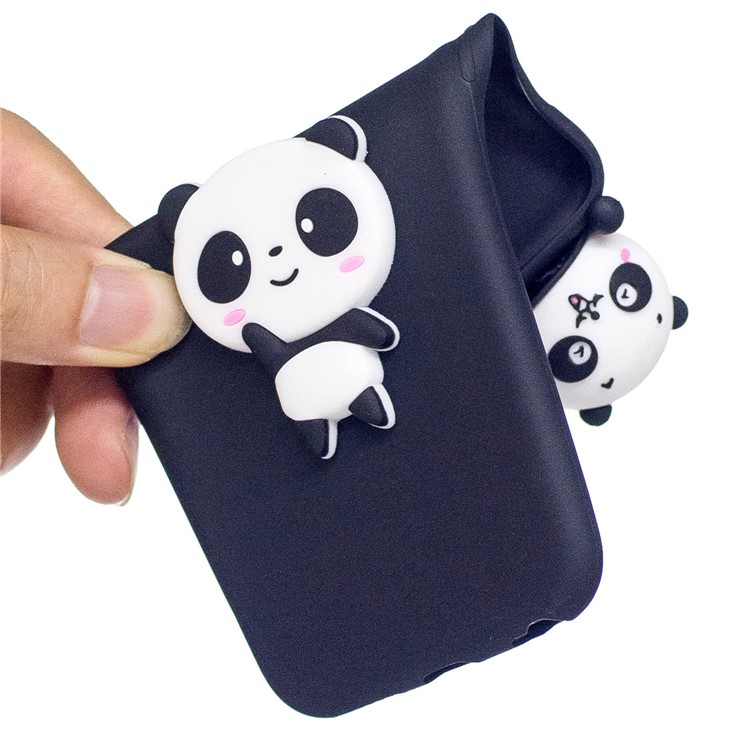 3D Pattern Soft TPU Back Case for Samsung Galaxy S9 G960 - Black Background Panda-6