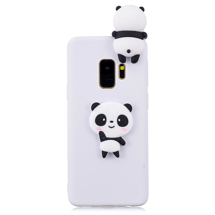 3D Pattern Soft TPU Back Cover for Samsung Galaxy S9 G960 - White Background Panda-2