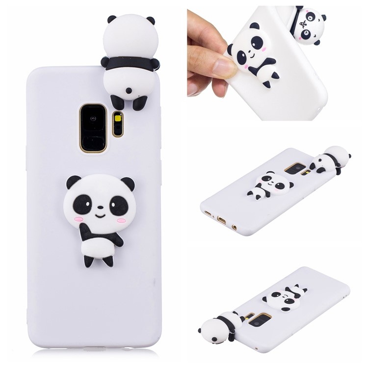 3D Pattern Soft TPU Back Cover for Samsung Galaxy S9 G960 - White Background Panda-7