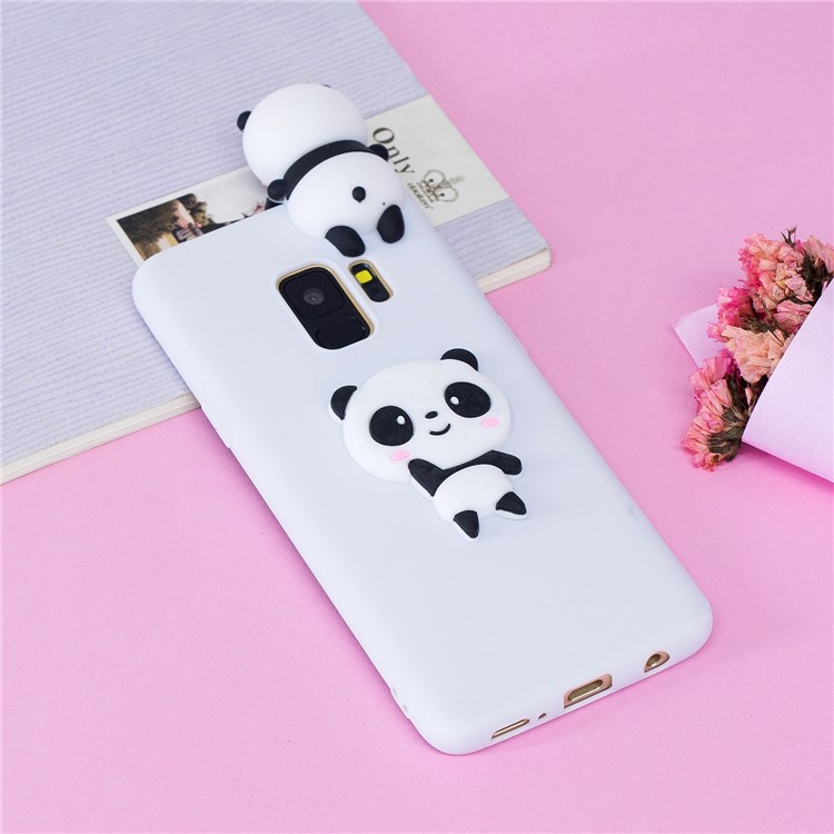 3D Pattern Soft TPU Back Cover for Samsung Galaxy S9 G960 - White Background Panda-8