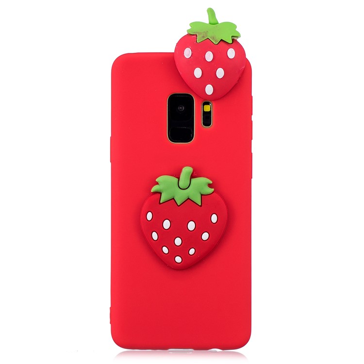 3D Pattern Soft TPU Back Shell for Samsung Galaxy S9 G960 - Strawberry-2