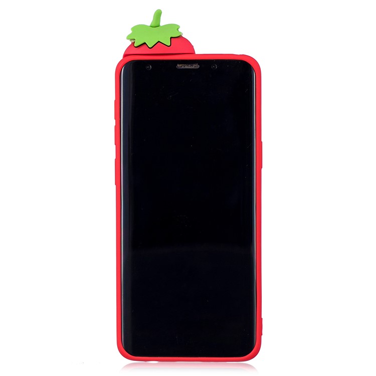 3D Pattern Soft TPU Back Shell for Samsung Galaxy S9 G960 - Strawberry-3